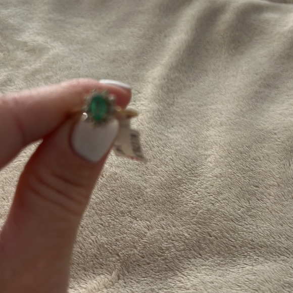 Emerald and Diamond 14KT gold - Picture 5 of 6